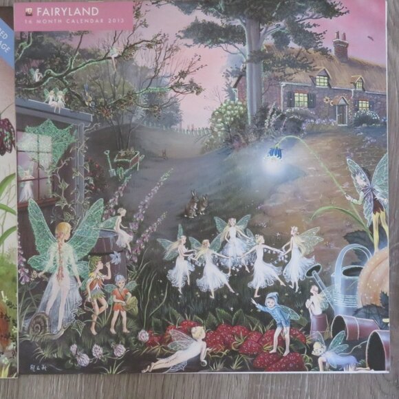 Set of 2 FAIRYLAND Glitter Calendars 2012 & 2013 (K635) - Picture 5 of 10